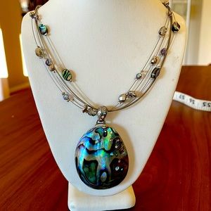 Chicos statement Multistrand necklace silvertone